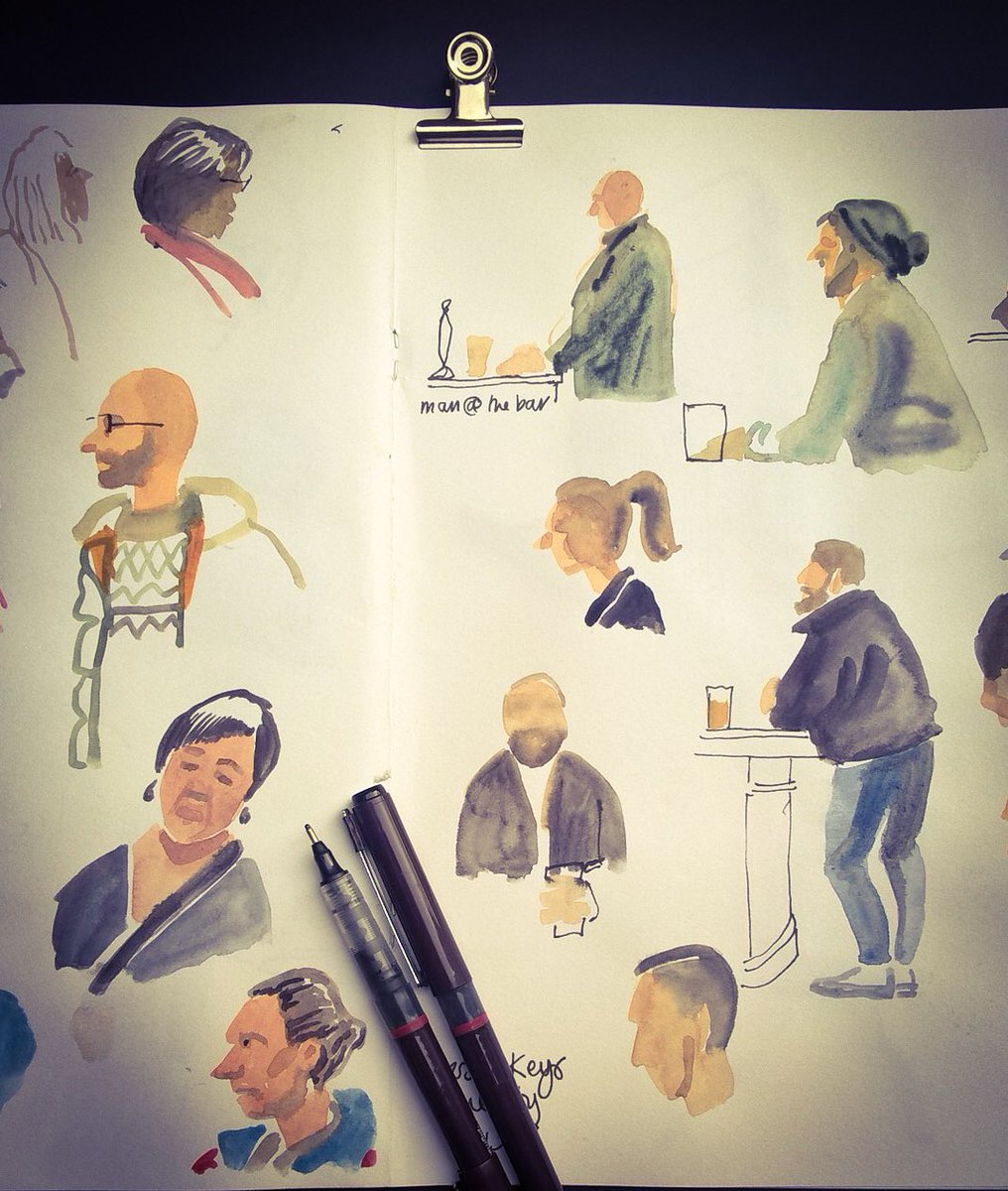 lineandwash's tweet photo. Thoughts about the #OneWeek100People2018 drawing challenge, organised by @lizsteelart and @twitaro, over on my blog today https://t.co/0bbrJfLmjc https://t.co/eIT60i7x9c