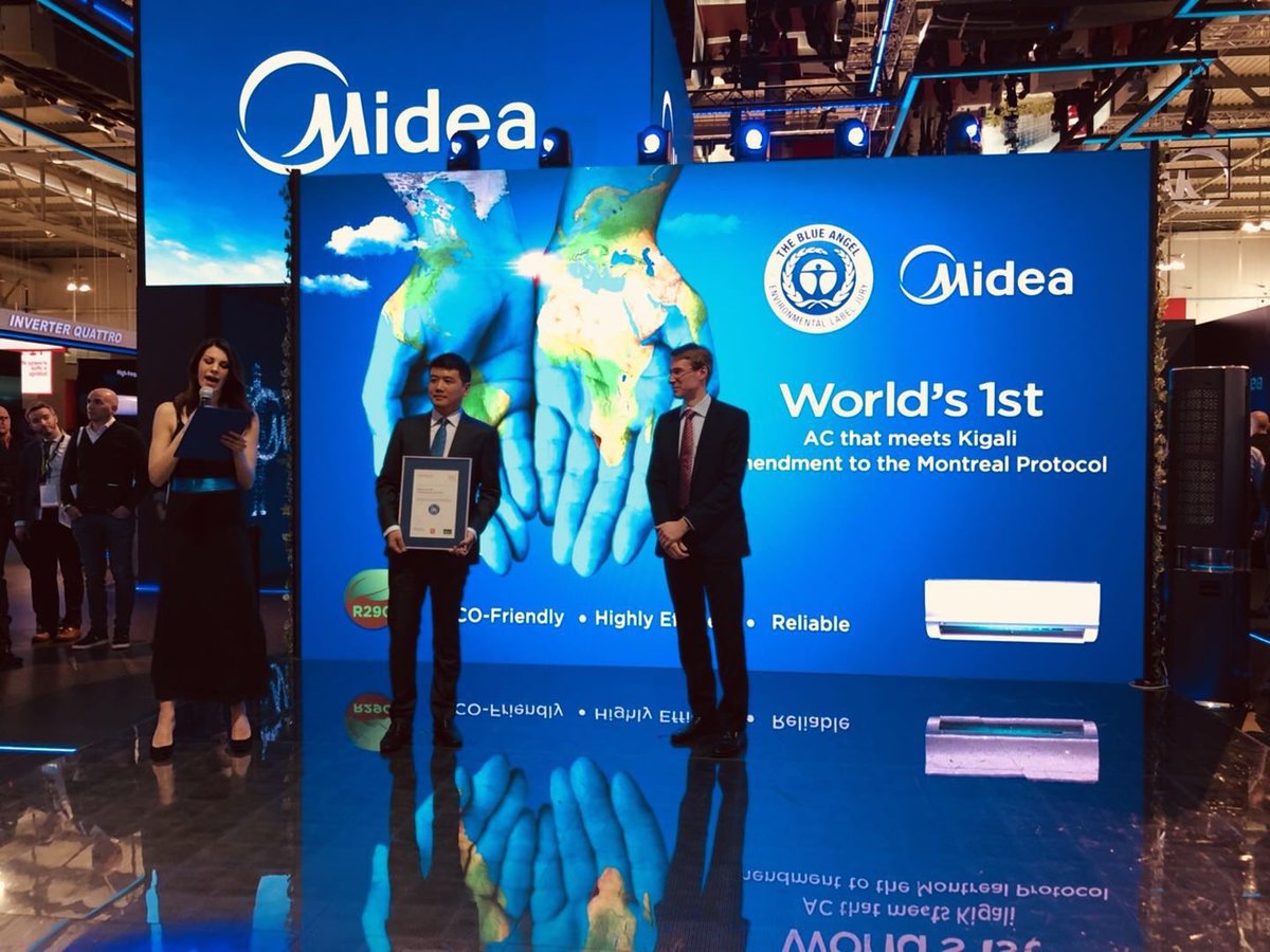 Midea Air Conditioners On Twitter Onlive Today Our R290 Residential Split System A C Is Highly Recognized From Blauerengel In Mce2018 Congrats