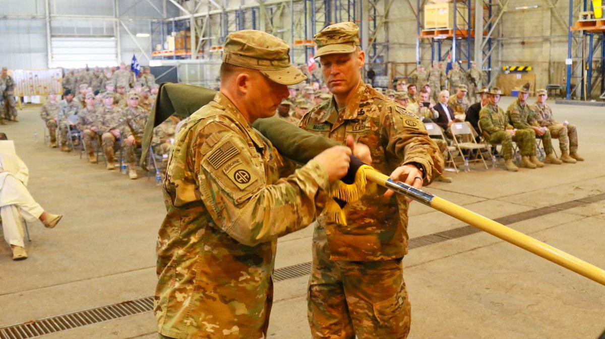 82ndABNDiv's tweet image. MISSION ACCOMPLISHED!

The Devil Brigade cased its colors in Kandahar after completing its mission of training and advising the Afghan National Security Forces.  They will all be back on @FtBraggNC next week.

Another chapter has been added to the Devil legacy.