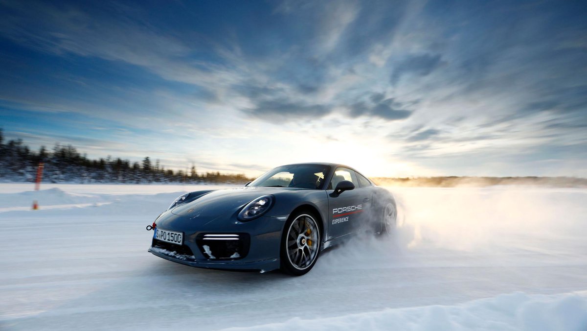 PorscheNewsroom's tweet photo. The 911 tears across the ice with the full force of the turbo engine in a perfect drift. A guest article by Fabian Mechtel from the #Porsche Ice Experience in Levi, Finland: https://t.co/JeP9jDI9gs https://t.co/ZH9Jgk5llD