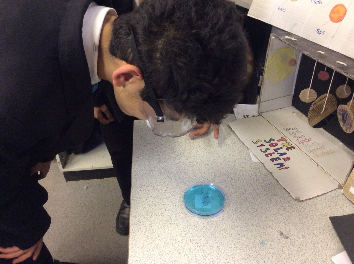 NineScience's tweet photo. Ms. Yasmin's year 9 class are waiting patiently for their Copper Sulfate to crystalise. This might take a while! #Ninestiles @Ninestiles #BritishScienceWeek https://t.co/hdFayIzF0T