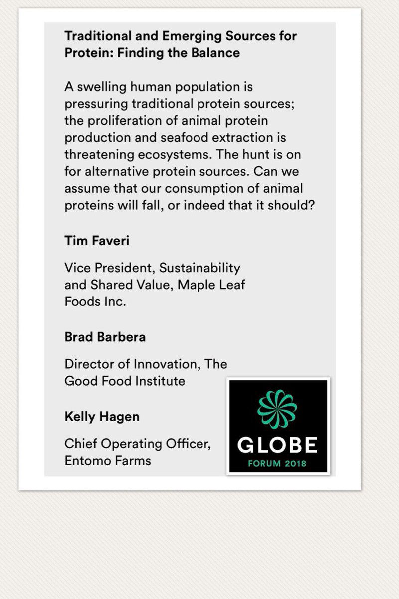 EntomoFarms's tweet photo. It's a #meetingOfTheMinds in #Vancouver this week at the @GLOBE_Series as businesses from all over the world meet to discuss the positive impact they will have on the #Future of the #Environment. #EntomoFarms is there! #Entomophagy   https://t.co/kJ9RGFGXPm https://t.co/2YwTs0ba4i