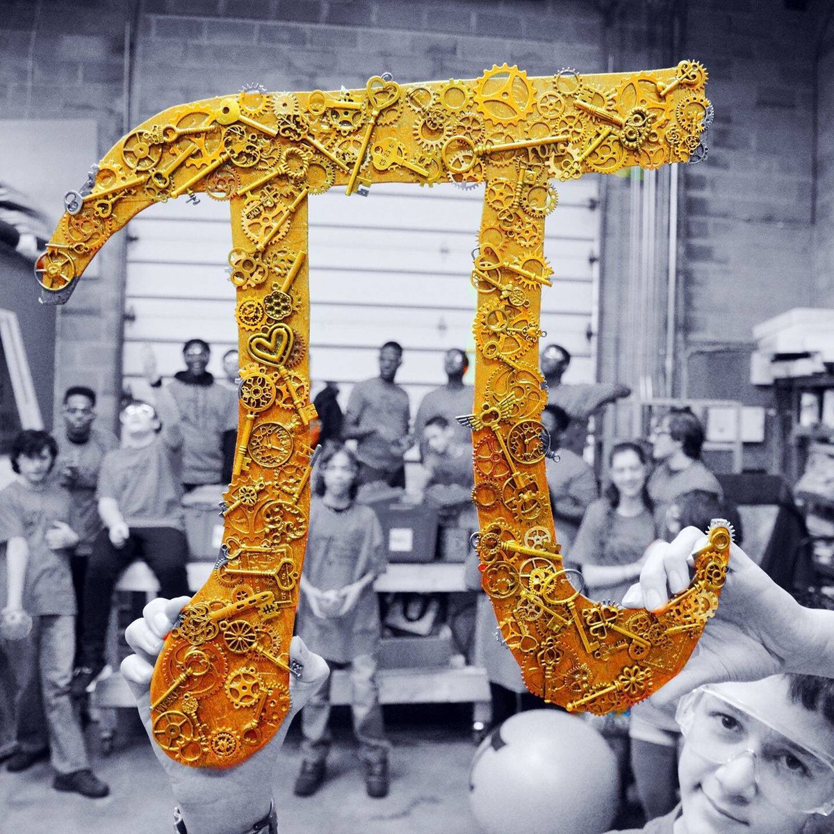 frc6239's tweet photo. Happy Pi Day from all of us at The Irrational Engineers! 

#FIRSTPOWERUP #OMGrobots #gotpi @FIRSTChesapeake https://t.co/pDLahDnXqx