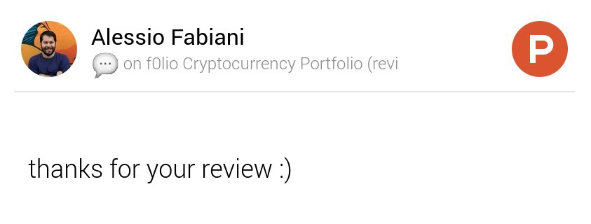 pcalessio's tweet photo. My thoughts on f0lio Cryptocurrency Portfolio (review) on @ProductHunt https://t.co/rFAx26qTuo? https://t.co/XEK5ekQ1vE