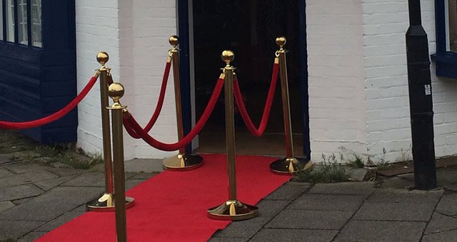 Red Carpet Hire and Gold Posts for your next commercial #eventprofuk celebration. #Portsmouth #Fareham #Hampshire #Cosham #Whiteley #LeeOnSolent #Gosport #Southampton