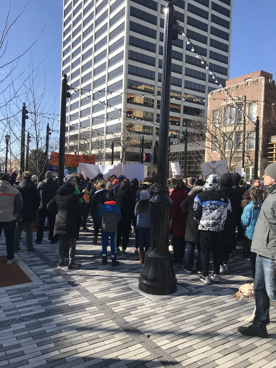 “Not just talk! We want action!” #nationalschoolwalkout #evanstondemandsaction