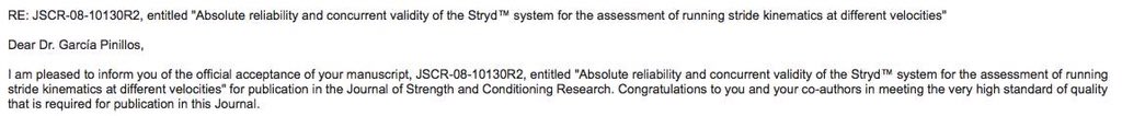 📌NEW PAPER with <a href="/LERoche85/">Luis Enrique Roche</a> ‼️
Just accepted in JSCR our work about <a href="/strydrunning/">Stryd | Run With Power</a> validity and reliability. Spatiotemporal parameters compared to OptoGait system. More about Stryd is coming...