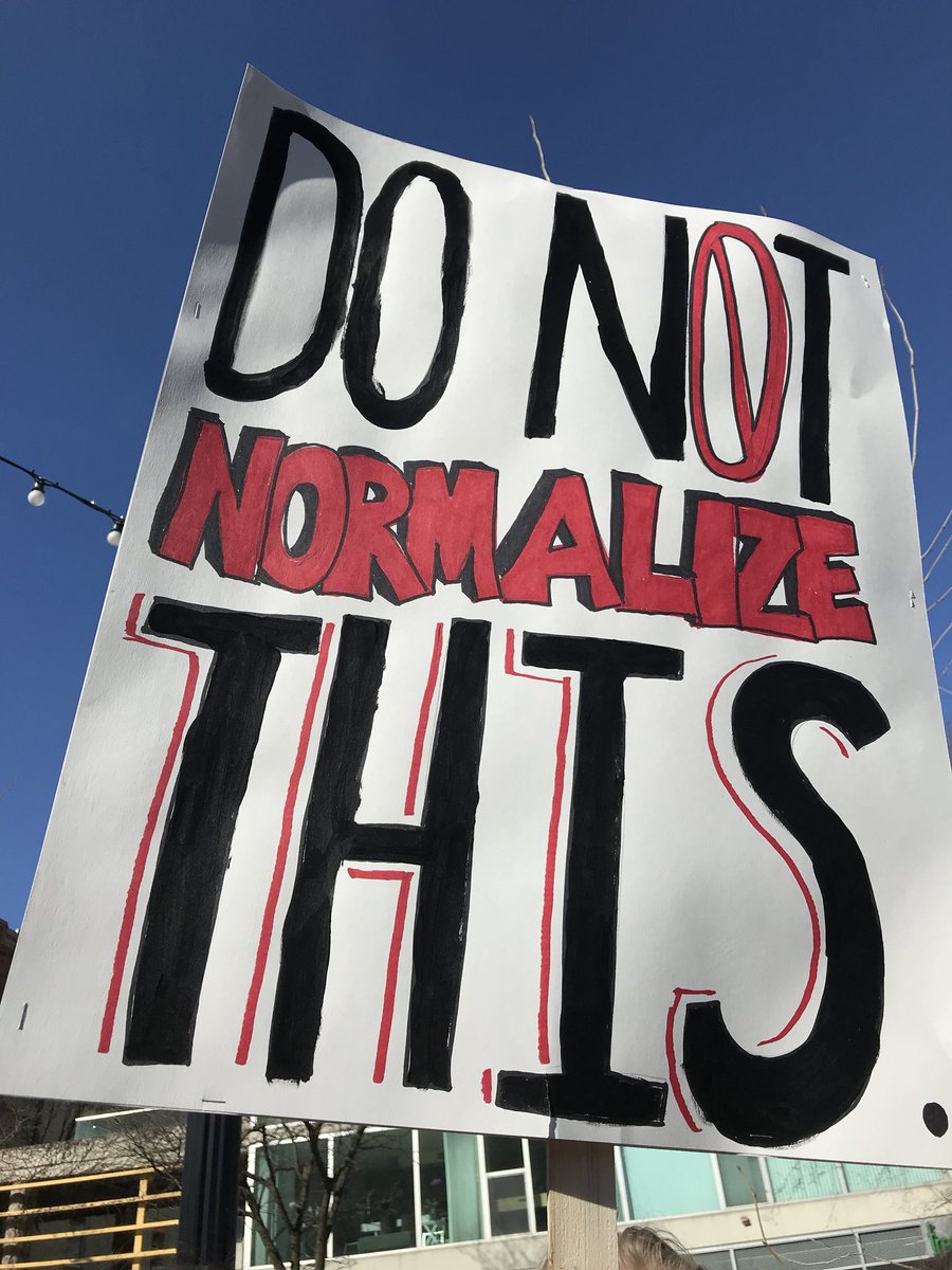 We refuse to normalize this. We refuse to say, “oh no, it’s just another one.” We refuse to let this epidemic continue. We have a voice. #nationalschoolwalkout #Evanstondemandsaction