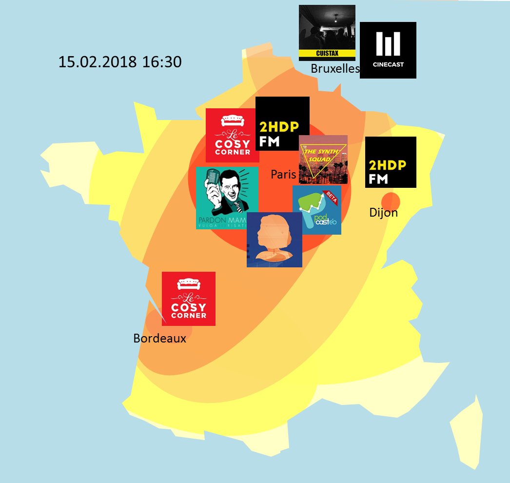 Le mercredi, c'est la diagonale du plein de podcasts entre Bordeaux et Bruxelles avec <a href="/Corner_Cosy/">Le Cosy Corner</a> <a href="/entre_podcast/">Entre</a> <a href="/PardonMamanPod/">Pardon Maman</a> @PodcasteoFR @thesynthsquad <a href="/2_HDP/">2 Heures De Perdues</a> <a href="/cinecastbe/">CINECAST</a> et @CuistaxPodcast 🌞