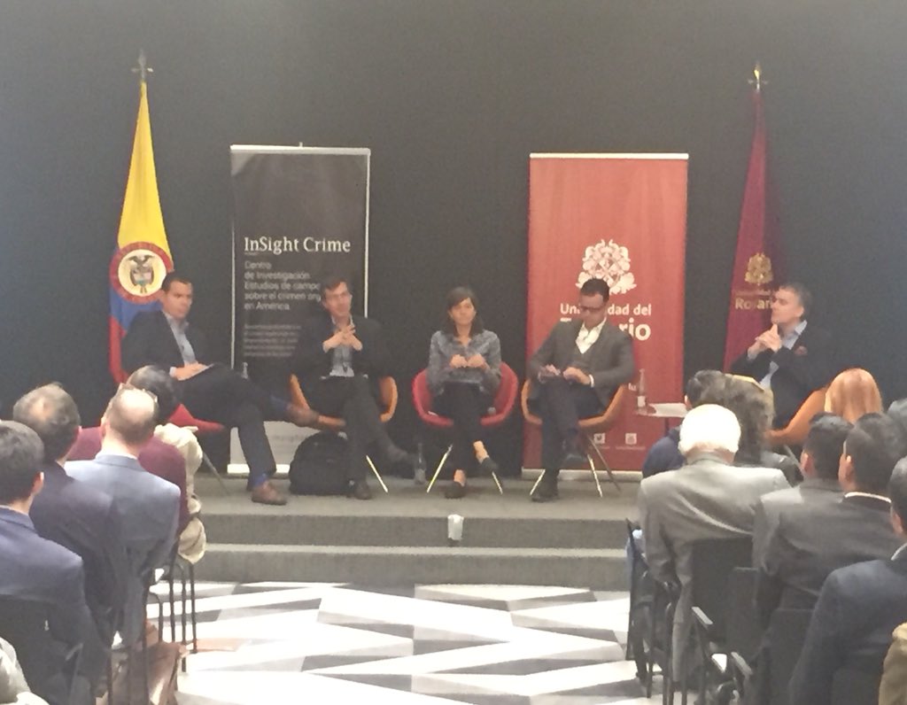Kelly_Grant3's tweet photo. Excited to be in Bogota for the launch of the #ObservatorioCrimenOrganizadoCOL by @InSightCrime and @URosario https://t.co/b1srv2Z3X7
