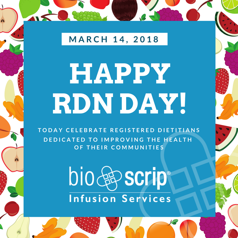 BioScripInc's tweet photo. Happy RDN Day! Celebrating all Dietitians! #rdnday2018 #bioscrip #teambioscrip https://t.co/szo1tjcCUJ
