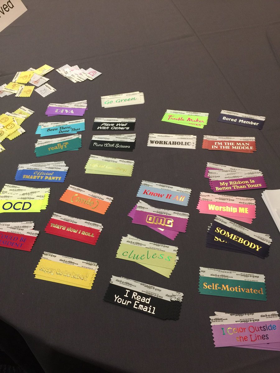 rbersani's tweet photo. Nifty ribbons at the Emerging Leaders pre-con track! #CASED1 https://t.co/u2GamM0KBs