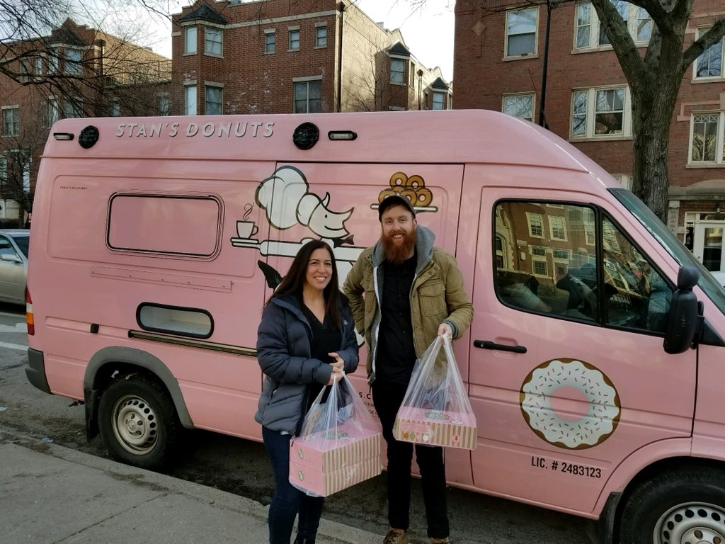 ThePrappasMath's tweet photo. Happy Pi Day! Thanks to @StansDonutsCHI for making it a lot sweeter for @Amundsen_HS #mathstudies students! #PiDay https://t.co/7GCDLzjMHE