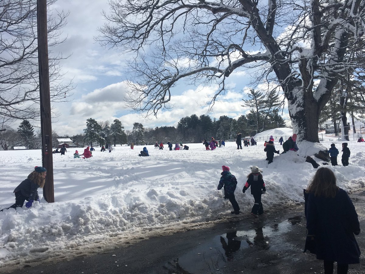 CFB students making the best of fresh air and fresh snow!