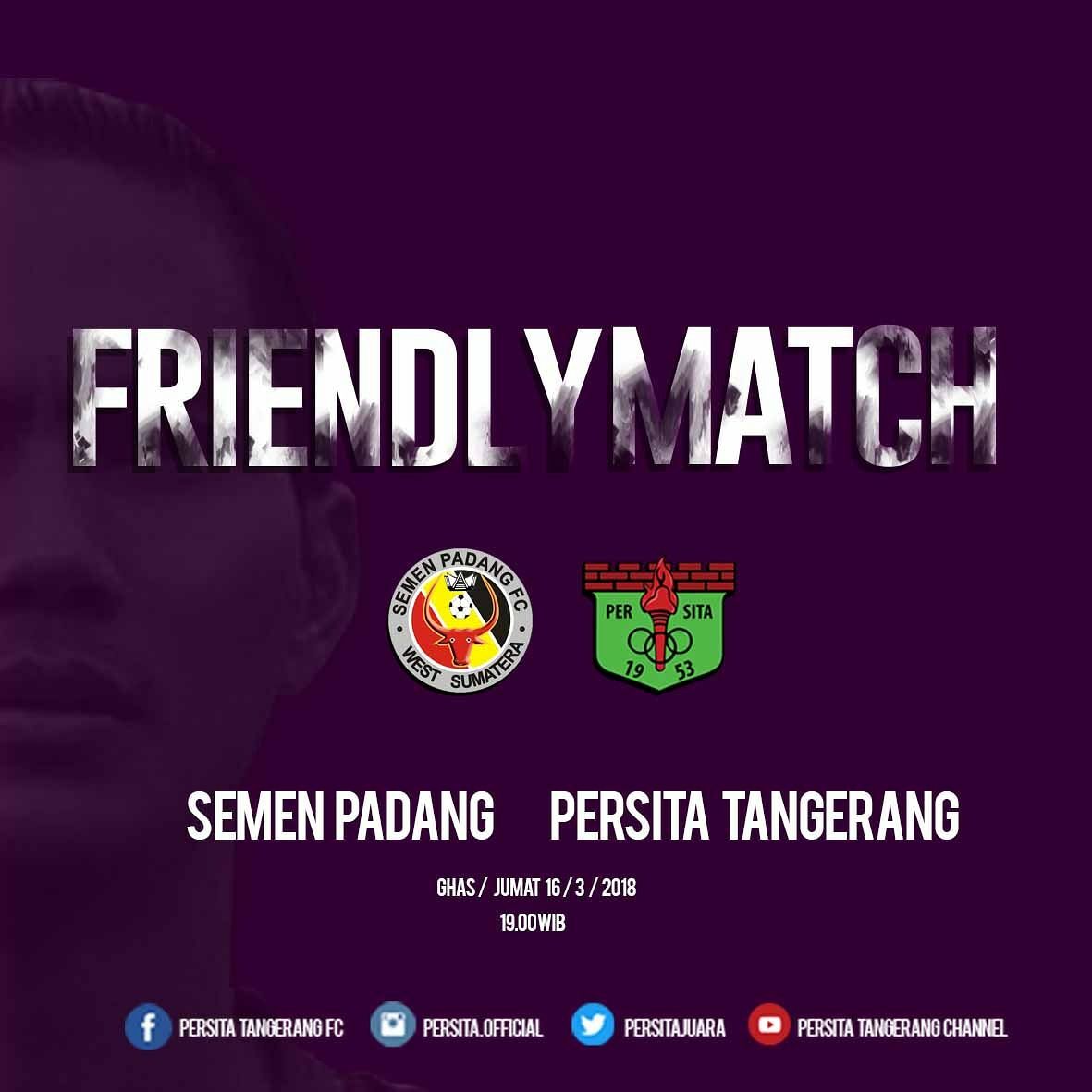 Friendly Match 
Semen Padang v Persita 
Jumat 16/3/2018
19.00 WIB

Persita Abadi !! #persita