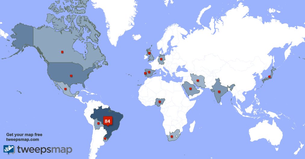 Tenho 16 novos seguidores, a partir de Brasil, e mais na semana passada tweepsmap.com/!BraK0w