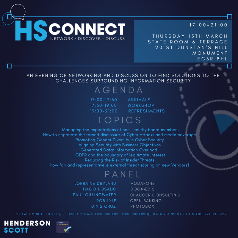 dognaedis's tweet photo. |HS Connect:CISO Event-15th March|
The event will address your biggest challenges related to Information Security.The objective is to share experience and exchange ideas on an open platform. The interactive workshop will have the participation of @TiagoRosadoSec , from @dognaedis https://t.co/GoYms6aLoE