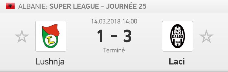 LrmPronos's tweet photo. 💰🔥RÉSULTATS PRONOS🔥💰

• Match à 14H00:
🇦🇱⚽️KS Lushnja 🆚 KF Laçi
➡️KF Laçi vainqueur
▶️Côte 1.50✅

•  Match à 14H00 :
🇲🇪⚽️Mladost Podgorica 🆚 FK Danilovgrad Iskra
➡️Mladost Podgorica vainqueur 
▶️Côte 1.82✅

▶️Combiné à 2.73✅

#LrmPronos #TeamParieur https://t.co/h2BCSAdaVE