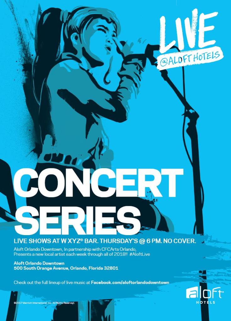 Come to the Aloft Orlando #WXYZ bar on Thursdays at 6pm for #Live@Aloft #NoCover.