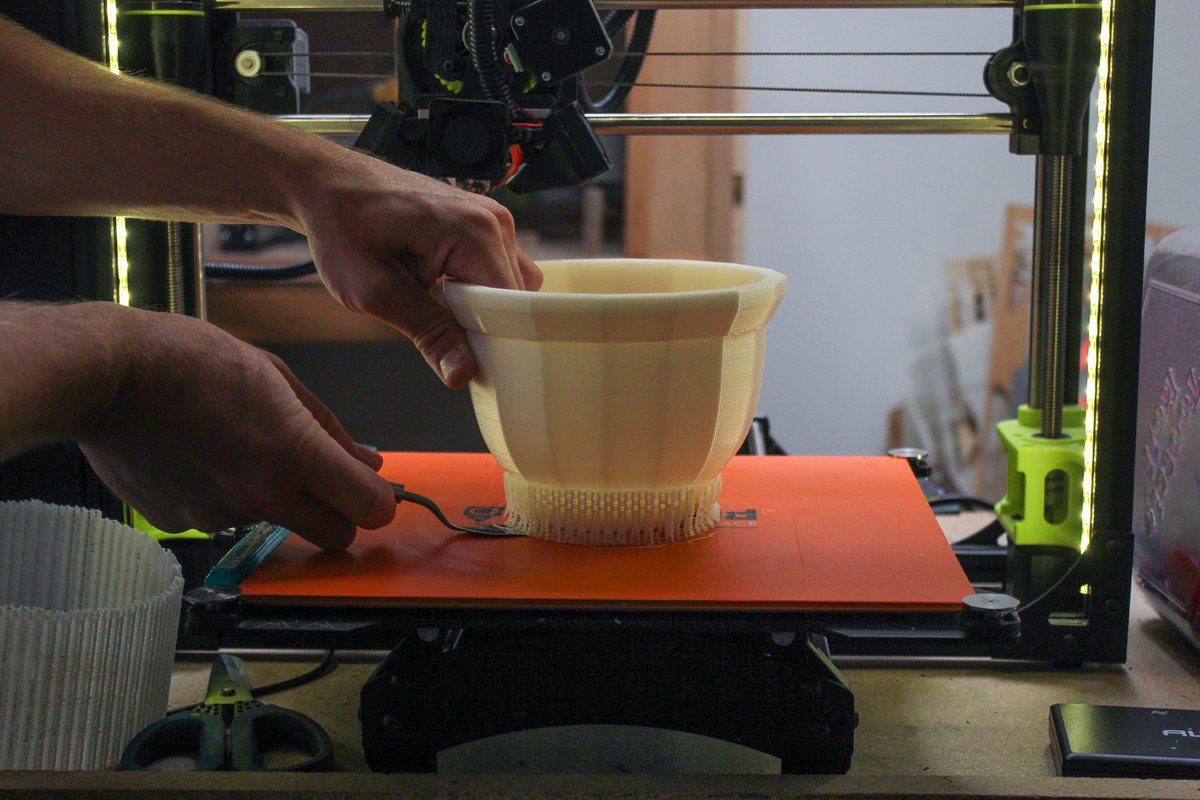 thebrightangle's tweet photo. We are interested in how #technology and handmade craft can come together in harmony, and that is why we design and #3Dprint our models in house. Pictured here is our new soup bowl before it was made out of clay. 
#pottery #ceramics #thebrightangle #ashevillenc #3dprinting https://t.co/zmXxACgDUT
