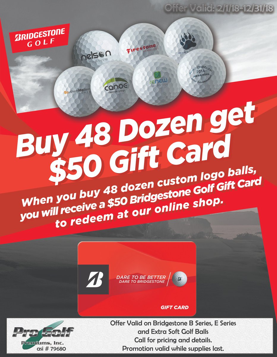 ProGolfPremiums's tweet photo. Take advantage of our current promotions! 

Bridgestone Tour B Series &amp; Bridgestone Extra Soft!

ASI 79680 https://t.co/zDnJV2hwWO