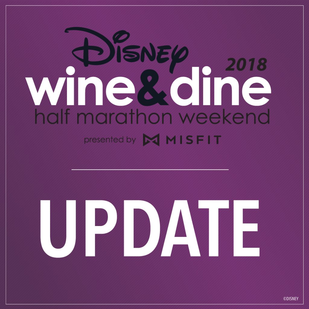 runDisney's tweet photo. Registration for Disney Wine &amp; Dine Half Marathon Weekend will open on Tuesday, March 20, 2018 at noon ET. We apologize for the delay and look forward to hosting our runners for the race weekend at Walt Disney World Resort from November 1-4, 2018. Details: https://t.co/5dhTk5SeMf https://t.co/U7ed3QACnm