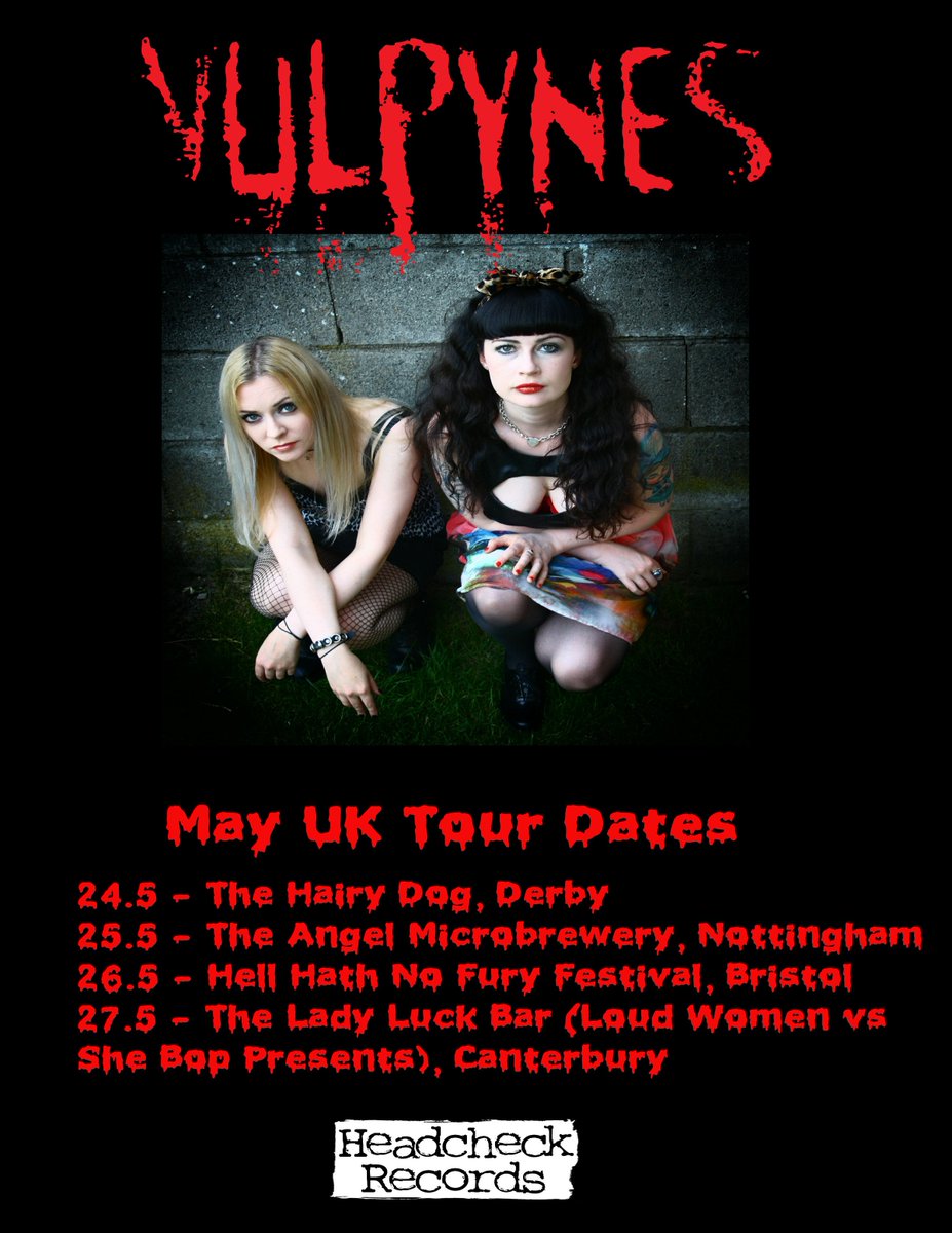 We can't wait to get back to the #UK! We've never played any of these cities before, bring it on! #ukgigs #punkgigs #garage #rock