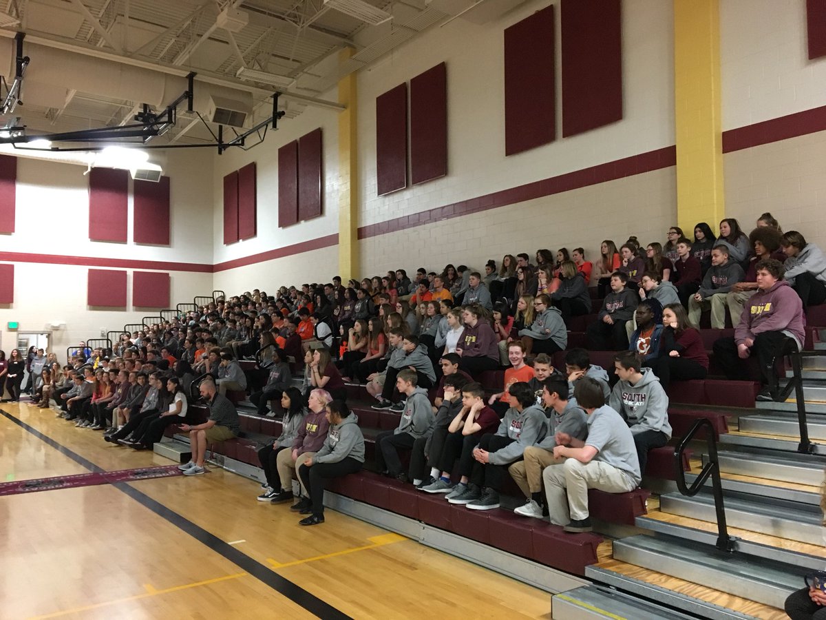 SouthBSD's tweet photo. In school National Walkout participation was a success....tribute to victims, empowering youth, and a Bobcat Family taking care of one another. https://t.co/jQrXlt3Ybp