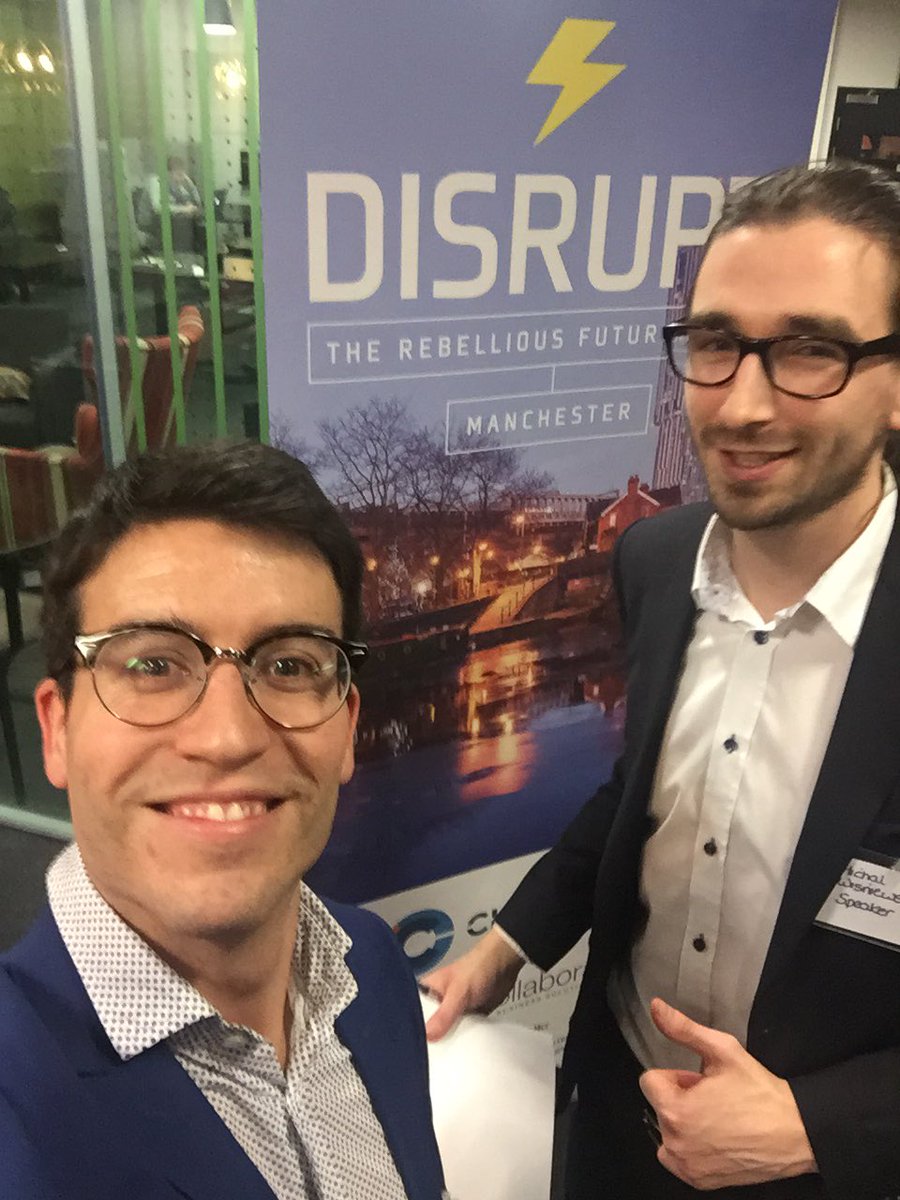 A very disruptive and inspiring 16 talks at <a href="/DisruptHRMcr/">DisruptHRMcr</a> today, with @_MACAWLY_ <a href="/restbandit/">Paul Dickinson</a> <a href="/Robbaker87/">Rob Baker</a> #disrupthrmcr what did you like the most? #takeouts <a href="/m_wisni/">Michal Wisniewski</a>