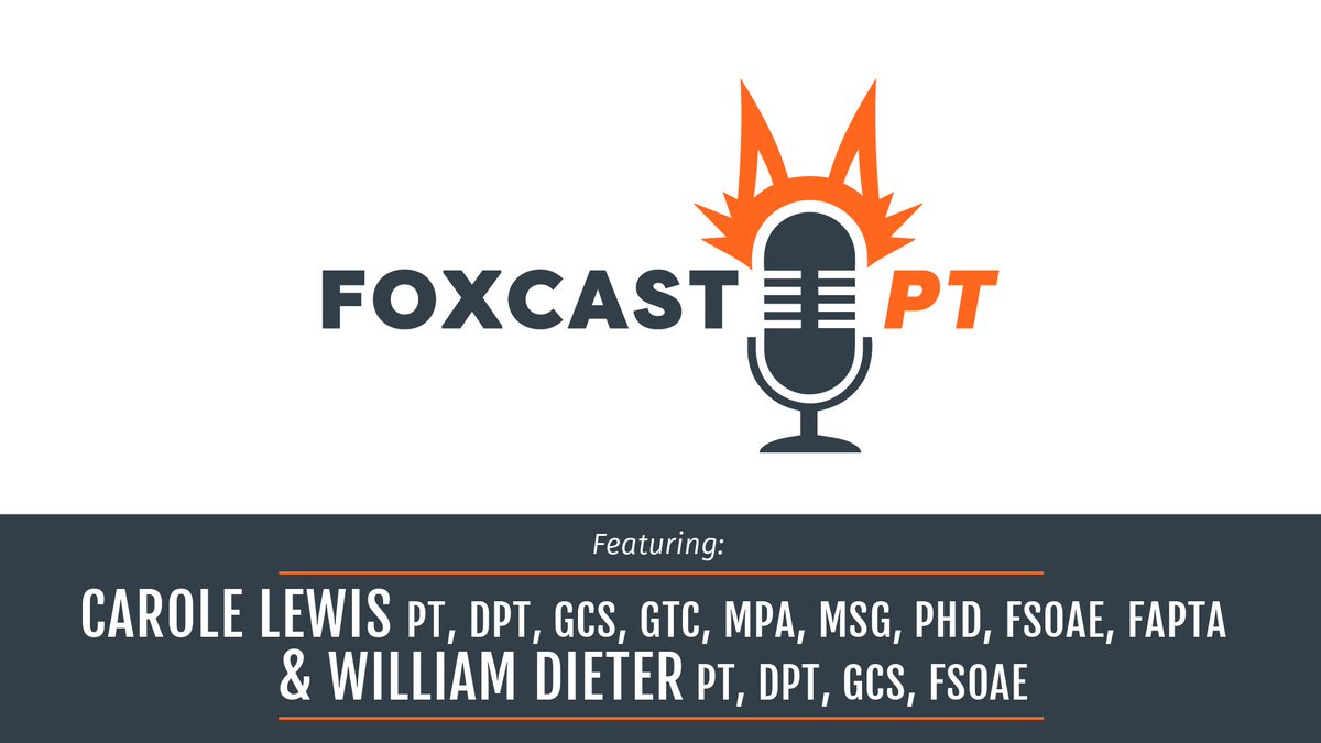FOXRehab's tweet photo. FOXcast PT, our newly released podcast by @PTPintcast, now has an #APTACSM show w/ Dr. Carole Lewis & @WillDieter_DPT! #PTtalk
iTunes: https://t.co/bYTYA5Ocph
Google Play: https://t.co/UTOZVhVjc6
Stitcher: https://t.co/ppkAUYJUQi
Web: https://t.co/1MeMrwSBm0 https://t.co/4V1orFriXi