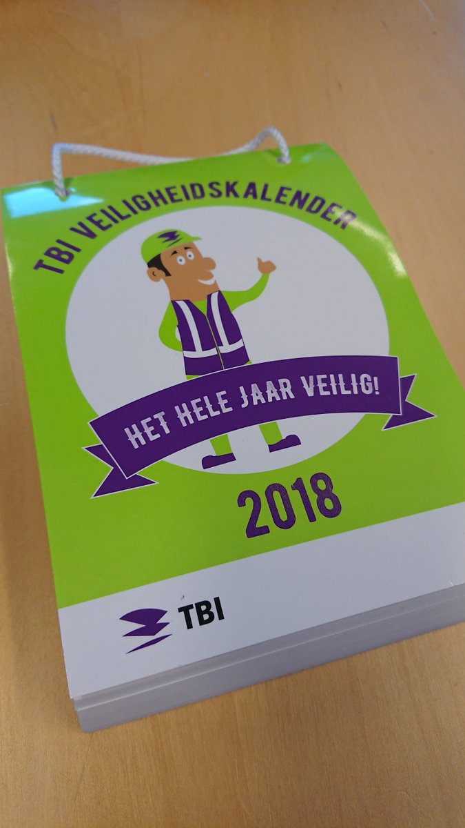 Vandaag is het nationale #veiligheidsdag in de #bouw. Maar onze <a href="/TBIholdings/">TBI Holdings B.V.</a> veiligheidskalender herinnert ons elke dag aan veilig werken.