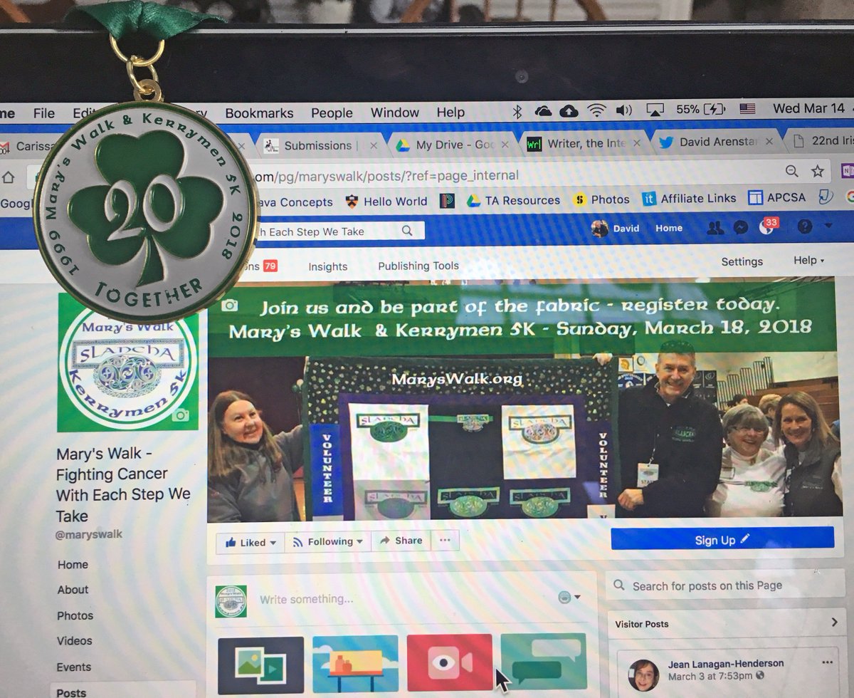 The medals are in and the race is on! Join us this Sunday, March 18, 2018, at 12 p.m. and help us celebrate 20 years of fighting cancer in Maine. Thank you for all your help and support.  Register or donate: MarysWalk.org

@MaineRunning <a href="/ThorntonAcademy/">Thornton Academy</a> <a href="/maine_cancer/">Maine Cancer Foundation</a>