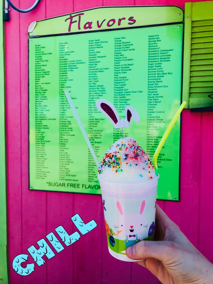 thepinkstand's tweet photo. Come chill with us &amp; enjoy our new “Hoppin &amp; Poppin” Easter snocone! 🐰💗 https://t.co/mZiRBGW4Y8