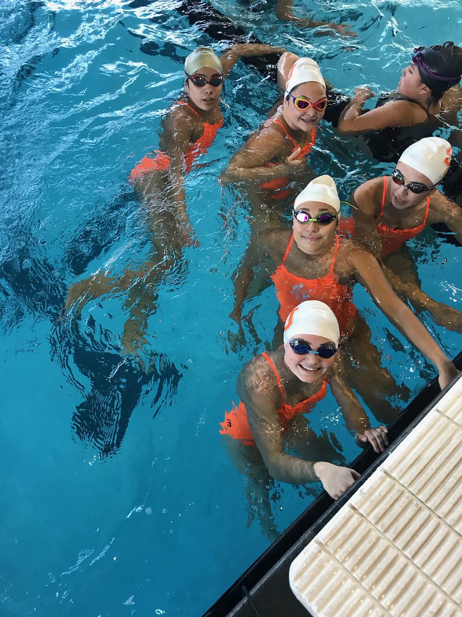 SJHS_Athletics's tweet photo. Our Jester swimmers are preparing for their first League meet of the season. Go get ‘em ladies!!! #Jesters #swimmers #orangesuits #GoJesters! @SJjester https://t.co/23gpXnWSyb