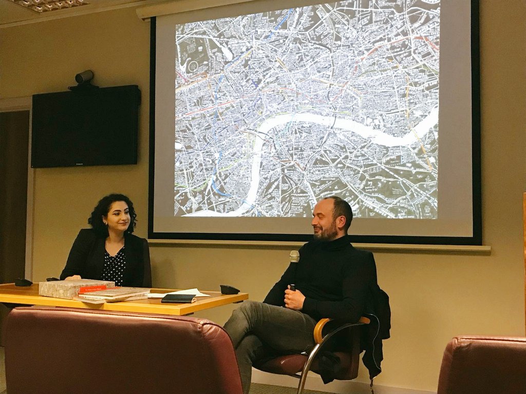 NLSFest's tweet photo. "What I did was to go everywhere in London throughout my life and this map was a culmination of that." -Stephen Walter 📚 #LDNStoryFest18 #secretlondon https://t.co/NzjeTbUGtG