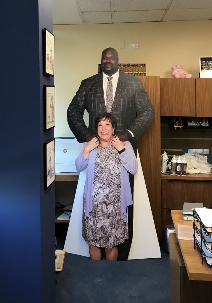 It’s great seeing you at work every day! The cutout is even better than our picture. Great meeting you at EY SGF <a href="/aj_gutterman/">Alison Gutterman</a>,@CLRCleaners #ShaquilleONeal