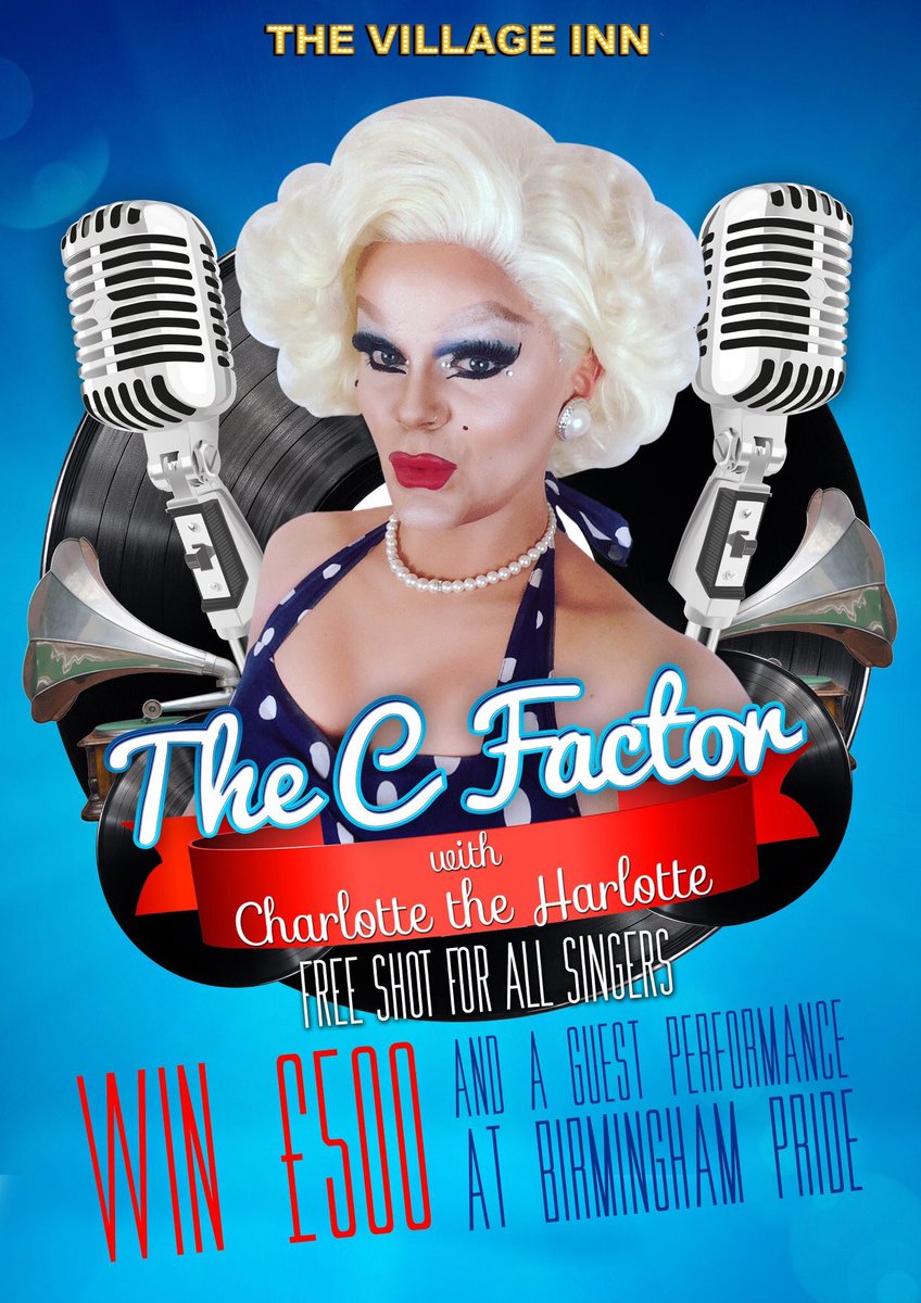 VillageBrum's tweet photo. Guess who's back!! Cover your ears @Derrickcharlot1 is ruining more of your favourite classics with more #cfactor tonight at @VillageBrum. FREE SHOTS FOR ALL SINGERS!! #gay #lgbt #karaoke #birmingham https://t.co/KtQlb2sz1g