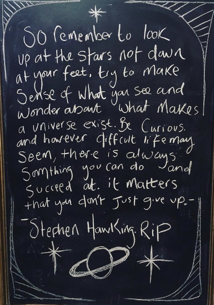 PEWilmingtonGSG's tweet photo. Inspired #StephenHawkingRIP 🌎 https://t.co/eP7oGaXckB
