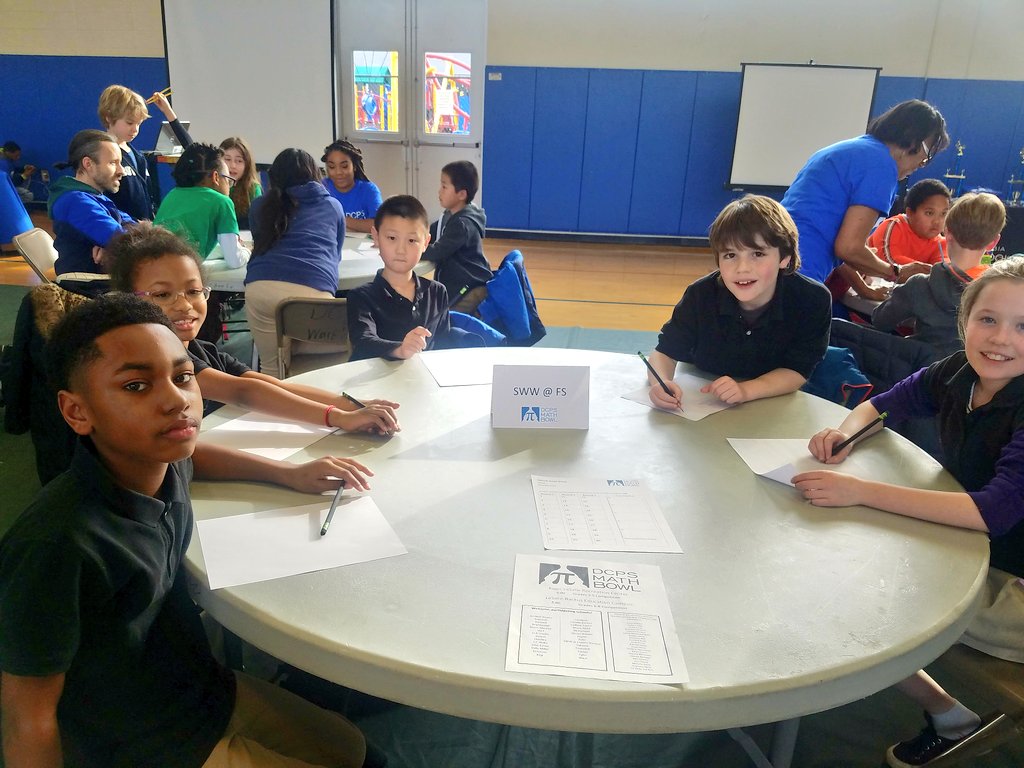 MsErvinsClass's tweet image. Check out our @WallsAtFrancis  elementary reps getting ready for the @dcpublicschools Math Bowl 2017 #PiDay