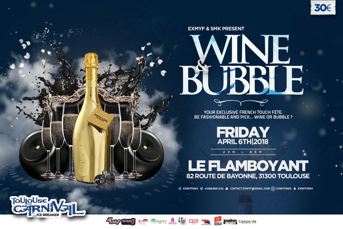 Shawny_Griffith's tweet photo. Wine 🍷or Bubble🍾 ?
Buy an entry = get a free bottle 😱🤫
SO…between Wine &amp; Bubble, have you made up your mind ?🔥🔥
Book now on Bizouk : https://t.co/YhFbogRvJM ⬅😏
#ExMyF #IceBreaker #SocaLovers #ToulouseCarnival 
#CaribbeanCarnival #SocaIsAmazing #SocaKingdom #Party #Island https://t.co/dHmHka3dN5