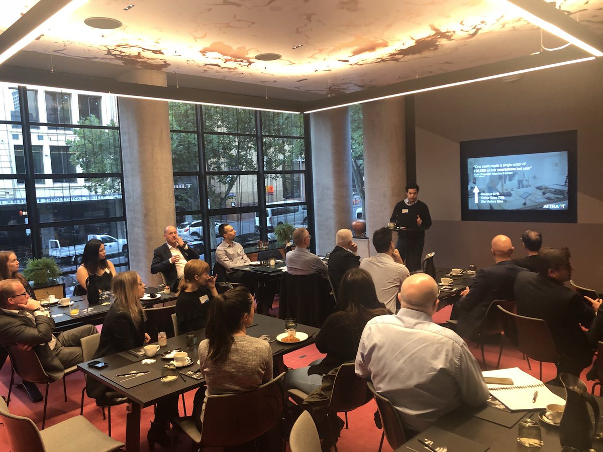 KM_Melb's tweet photo. A collection of Australia’s largest in store and online retailers see the very latest in Visual Merchandising technology &amp; SEO on display at the @KonicaMinoltaAu Retail Breakfast @QTHotels #online #DataDriven #optimised https://t.co/Ooxc7ZuEBs