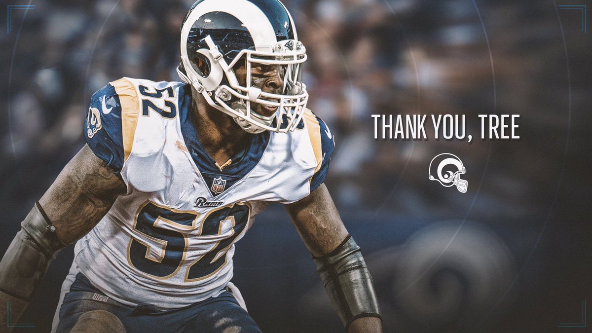 RamsNFL's tweet photo. Led the team in tackles in 4 of 5 seasons. Thank you @MROGLETREE52 for your leadership on and off the field.
#ThankYouTree https://t.co/qMTomv5fOK