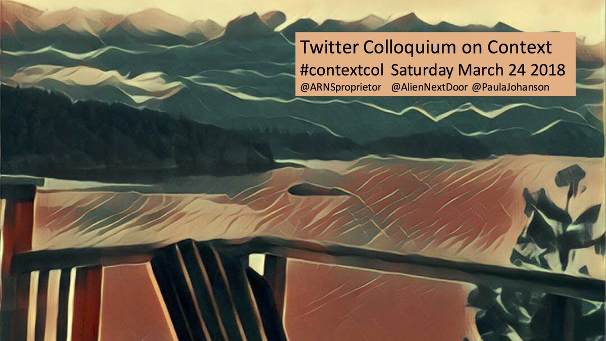 PaulaJohanson's tweet photo. Enjoying spring weather! Bet my @ETCLatUVic and #DHSI colleagues will like pulling up virtual deck chairs at #contextcol March 24. https://t.co/NISOZp1sC3