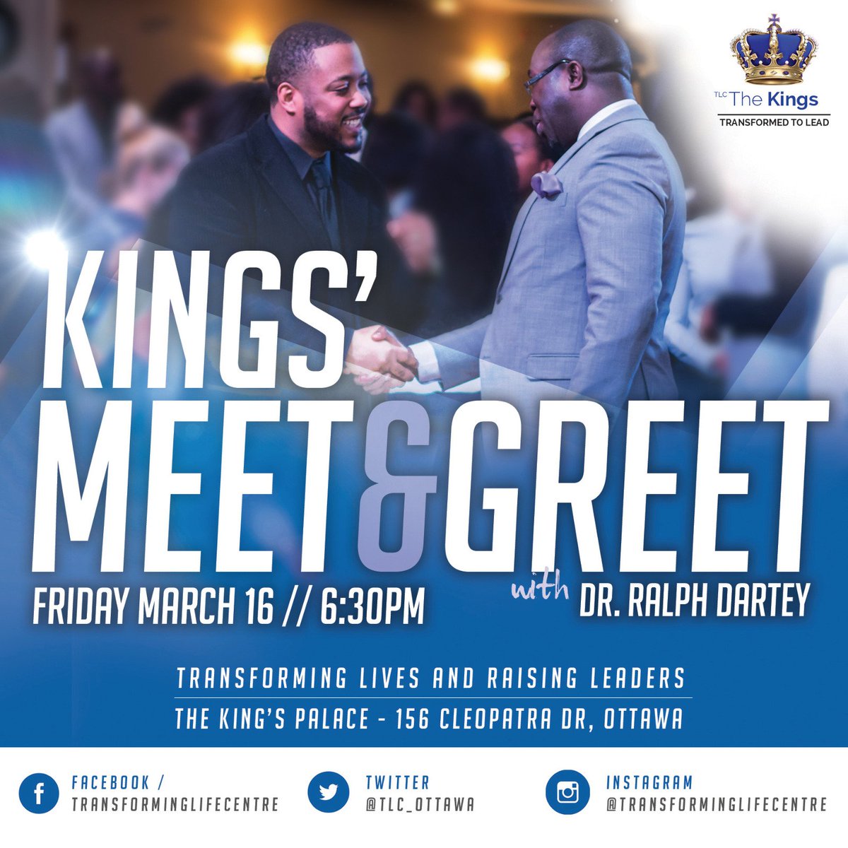 TLC_KINGS's tweet photo. Kings! 2 days more to our Meet &amp; Greet! Come let us connect and Network @TLC_Ottawa https://t.co/MgQkaDJFwc