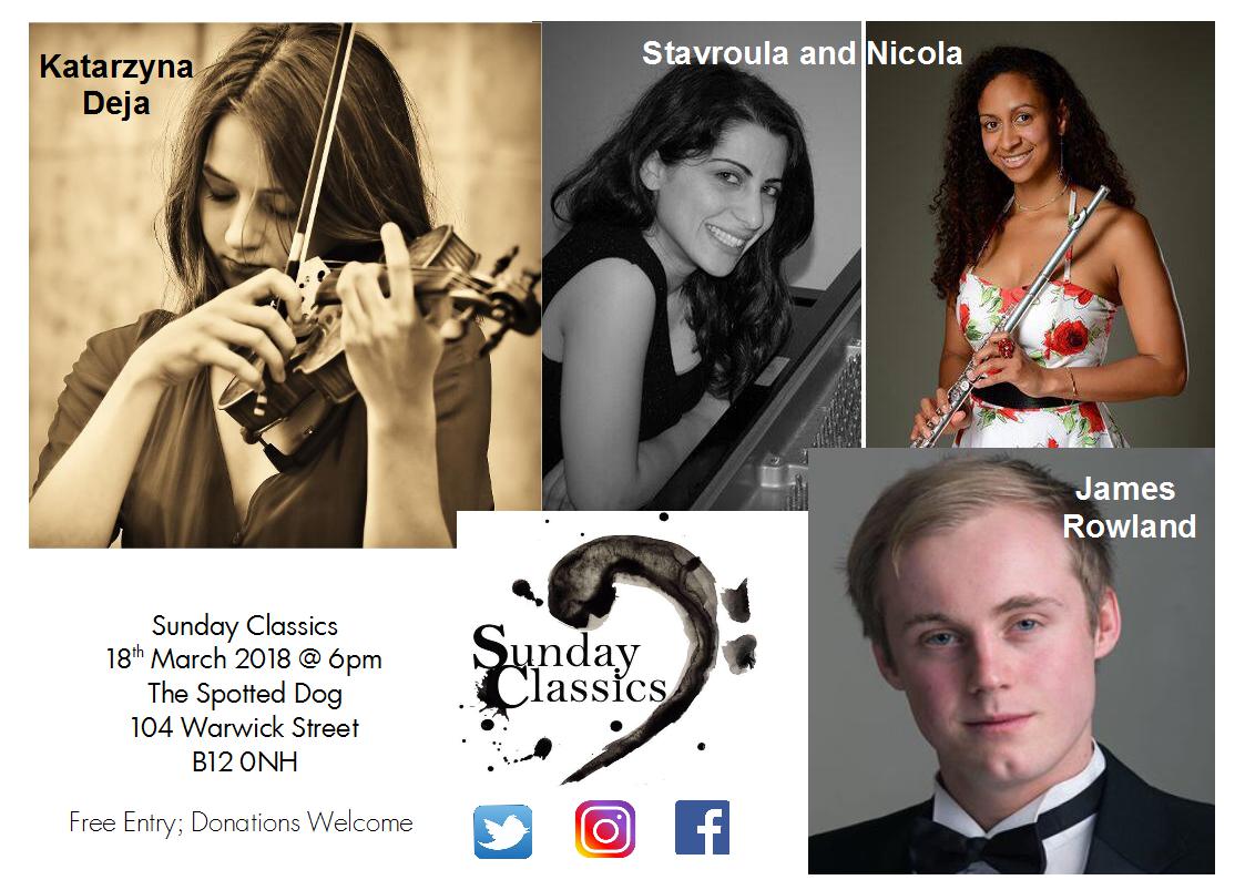 sunday_classics's tweet photo. St. Patrick's Day Special. Sunday 18th March. A bunch of talented musicians performing a range of classical and folk music for your ears. See you all there. https://t.co/Rre0ZRYLv2
