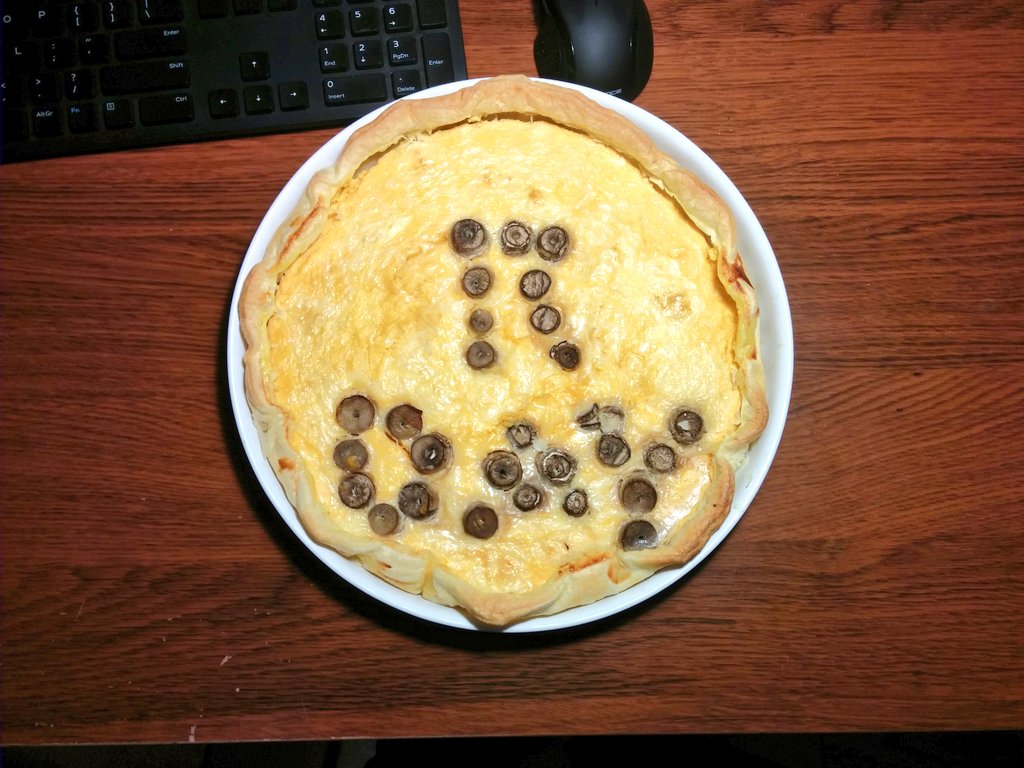 JoBoccara's tweet photo. I got this lovely pie from my wife for #PiDay ! So happy 😀 https://t.co/UPs7LK8ePR