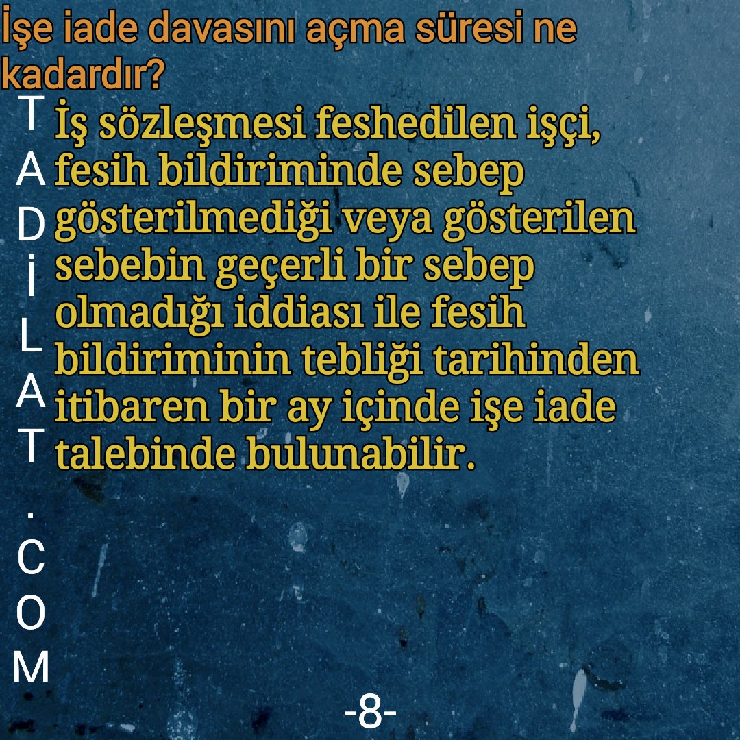 tadilatcomm's tweet photo. İŞE İADE DAVASI İLE İLGİLİ BİLMEMİZ GEREKENLER - 2 - https://t.co/BrGbHR98Ju