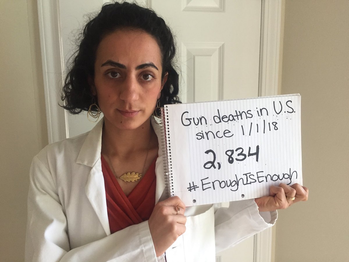 LenaKMakaroun's tweet photo. This #DocsForGunSafety supports the #NationalWalkoutDay, demands action from our govt to make sure #NeverAgainMSD bc #EnoughIsEnough. @Drsforamerica @NPAlive @MananTrivedi @WA_POP #geriatrics for #StudentsStandUp https://t.co/I7t6bW9wWl