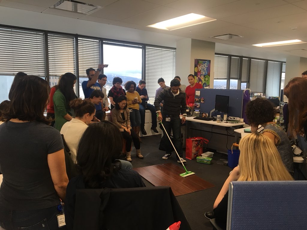 hillcentral's tweet photo. Floor demo!  #thriveatclorox https://t.co/7Lyl3nY7hz
