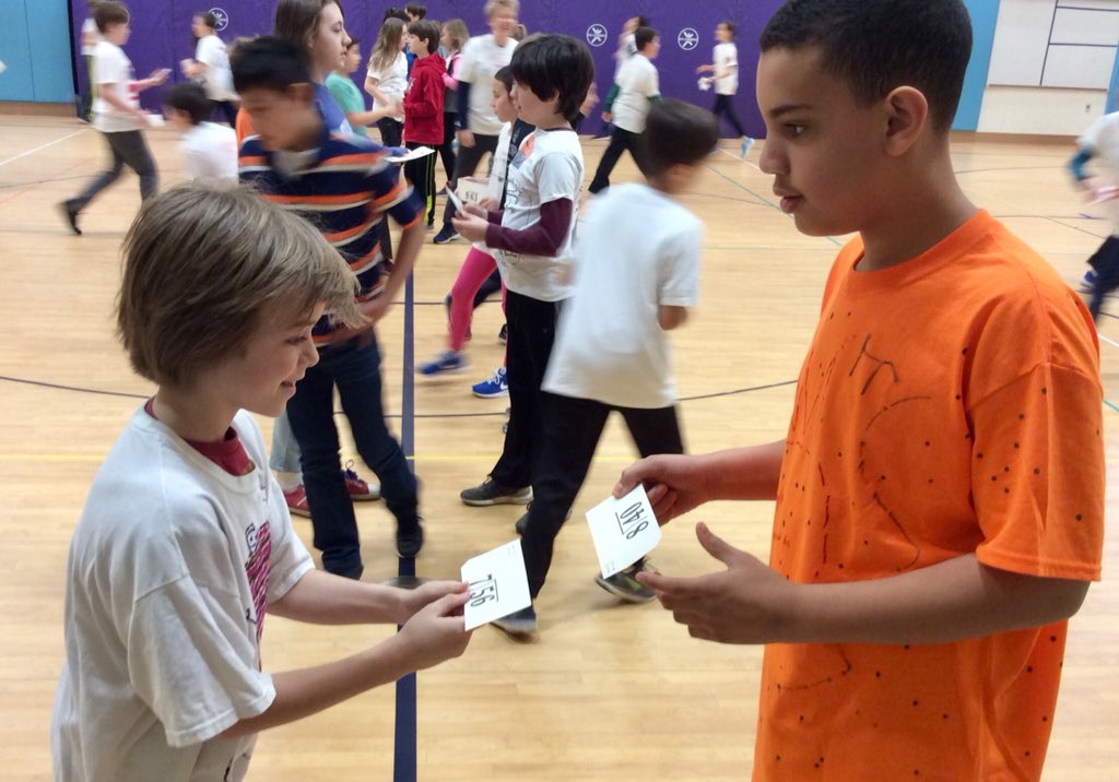 MCK Physical Education celebrates Pi Day with math a fitness warm-up. #APSLovesPi